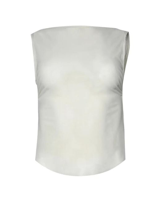 Bondeye White Lia Mesh Tank Top