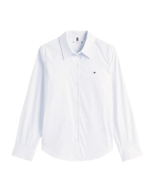 Tommy Hilfiger White Striped long-sleeve shirt