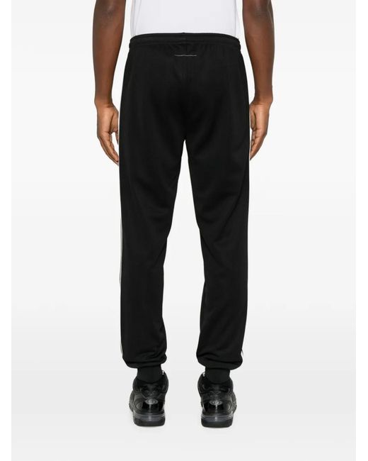MM6 by Maison Margiela Black Side-Stripe Drawstring-Waist Track Pants for men