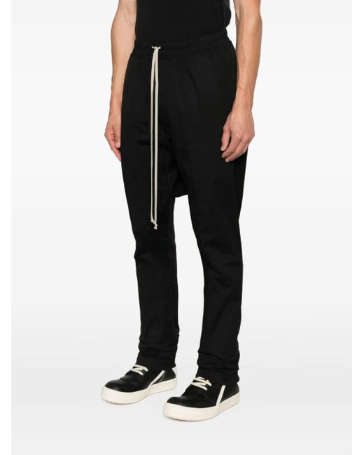 Rick Owens Black Drawstring Trousers for men