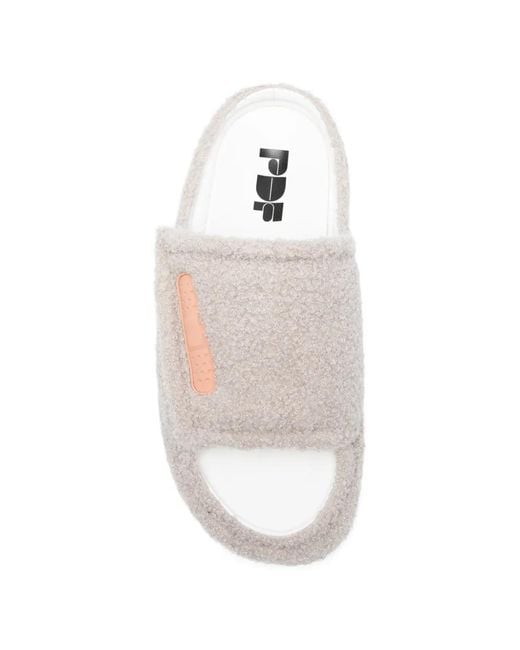 PDF White Textured Sandals for men