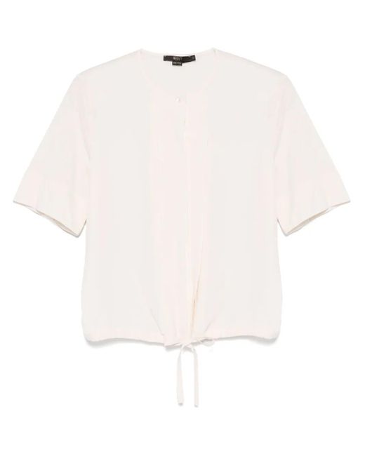 Seventy プリーツディテール シャツ White