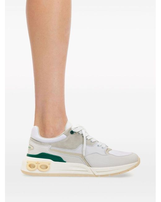 Ferragamo Sneakers mit Gancini-Ösen in White für Herren