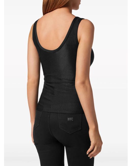 Philipp Plein Mouwloze Top in het Black