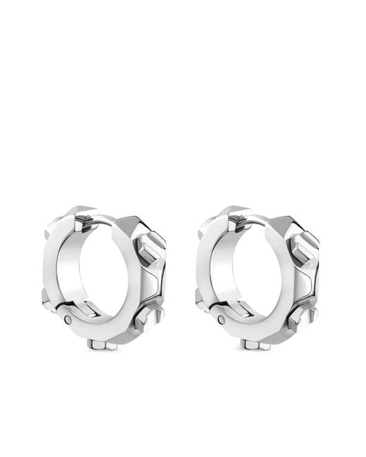 Philipp Plein White Stainless-Steel Earring