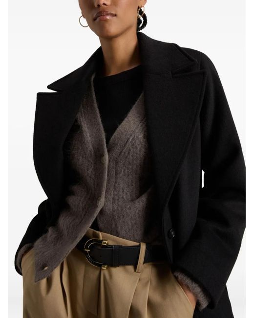 Woolrich Black Wool-Blend Coat