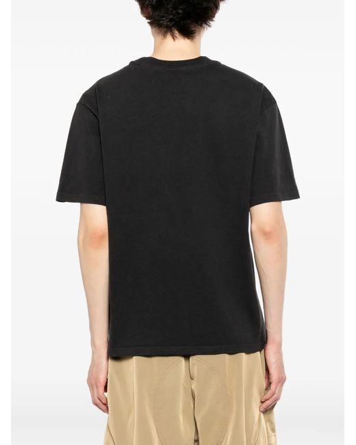 Melt Black Graphic-Print Round Neck T-Shirt for men