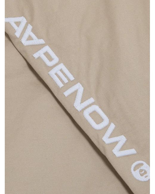 Aape By A Bathing Ape White Moonface-Patch Drawstring Chino Pants for men