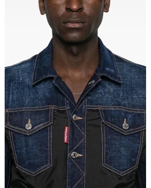 DSquared² Denim Donsjack in het Blue voor heren