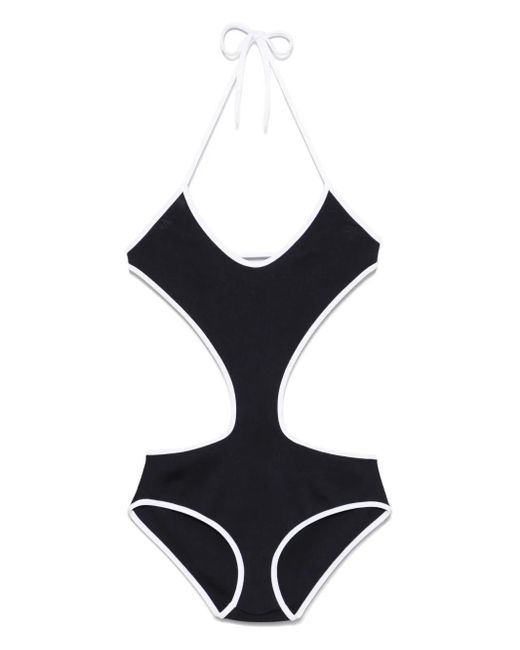 Miu Miu Black Technical Knit Swimsuit