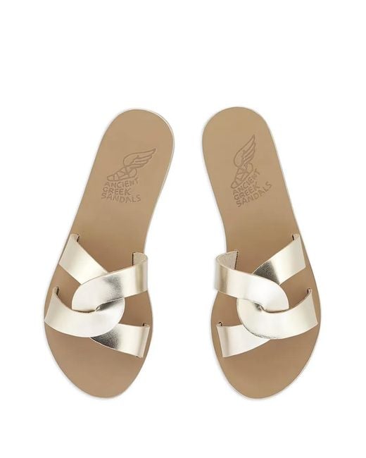 Ancient Greek Sandals Multicolor Desmos Crossover Leather Sandals