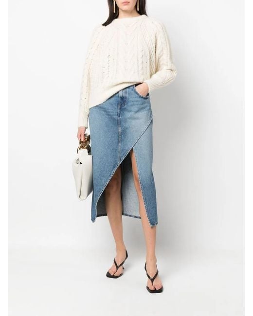 IRO White Cable-Knit Wool-Blend Jumper