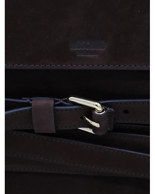Moschino Mittelgroßer Tie Me Tote Bag aus Wildleder in Brown für Herren