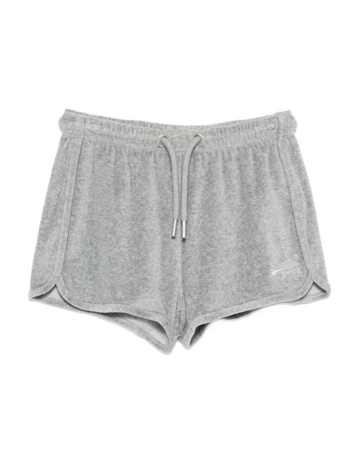 Superdry Gray Drawstring-Fastening Shorts