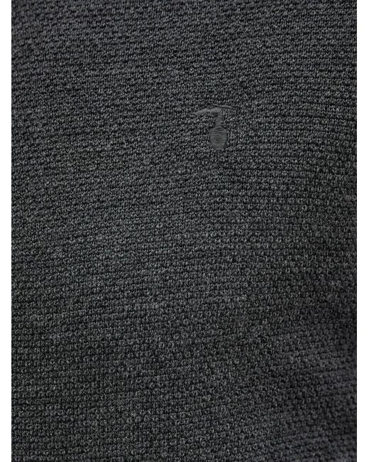 Trussardi Gray Textured Crewneck Jumper for men