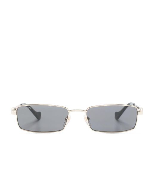 Gucci Gray Rectangle-frame Sunglasses