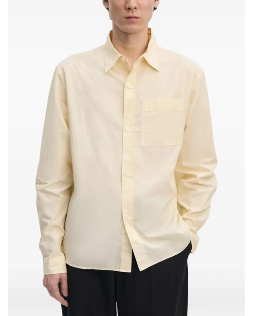 Another Aspect Natural Chest-Pocket Striped Shirt for men