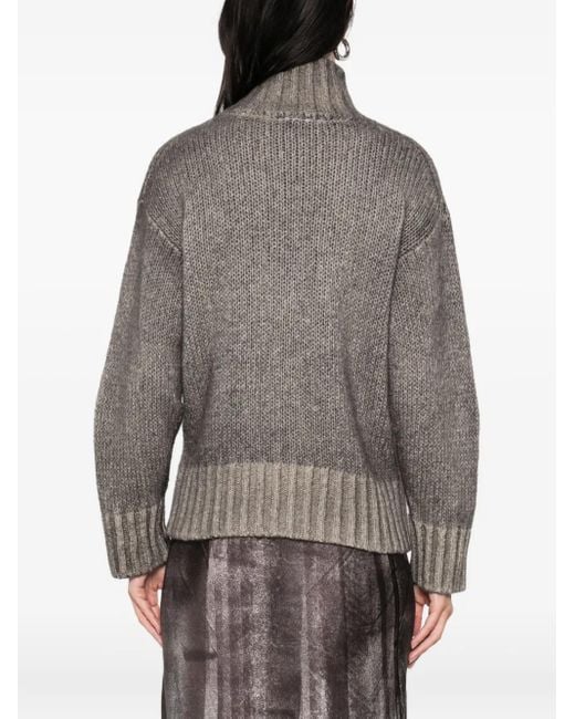 Jersey con cuello alto Avant Toi de color Gray