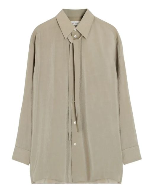 Lemaire タイネック シャツ Natural