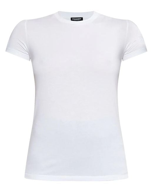 DSquared² White Crew-Neck T-Shirt