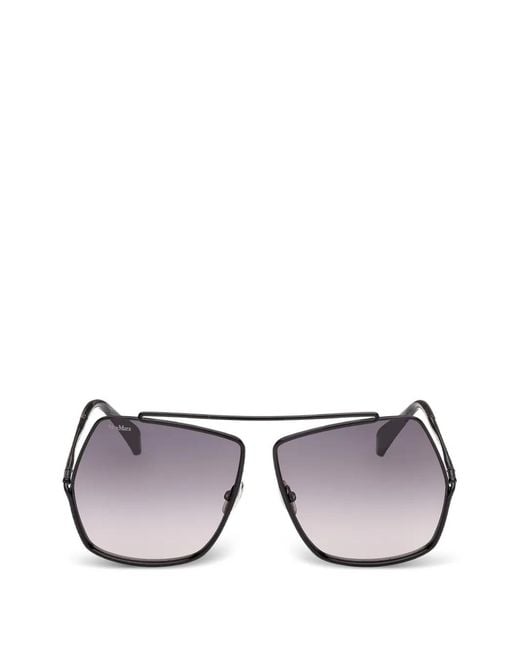 Max Mara Eyewear Gray Geometric-Frame Sunglasses