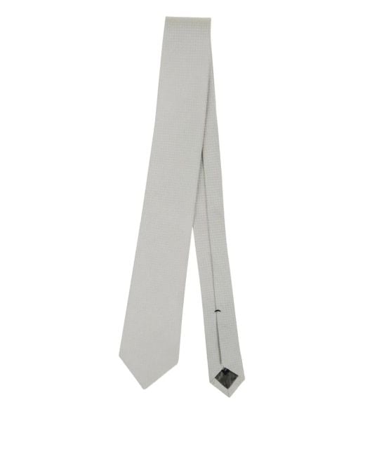 Corbata de seda Errico Formicola de hombre de color White