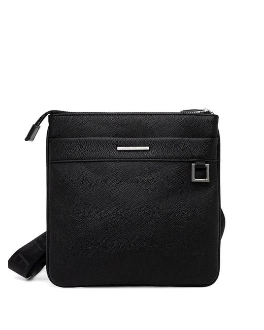 ARMANI EXCHANGE Black Zip-Fastening Messenger Bag for men