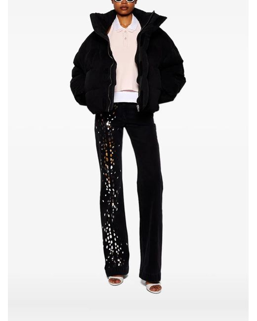 Entire studios Black Cropped Puffer Jacket