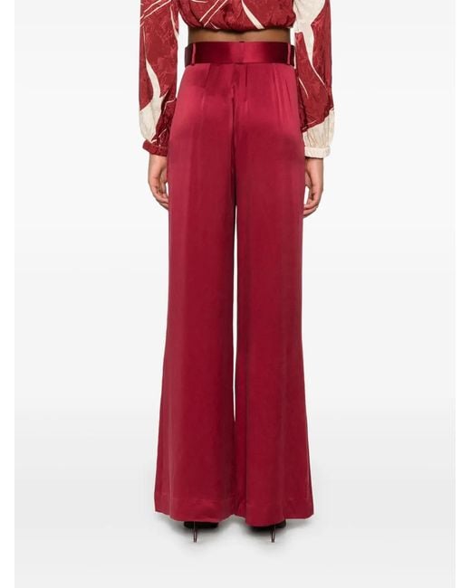 Zimmermann Red Tuck Trousers