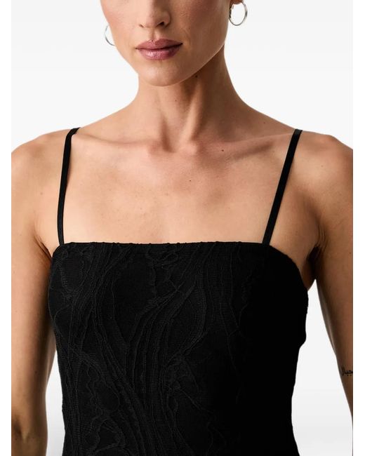 Guess Black Lace Long Dress
