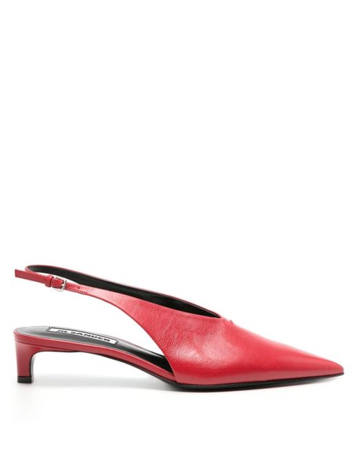 Zapatos de tacón con tira trasera Jil Sander de color Red