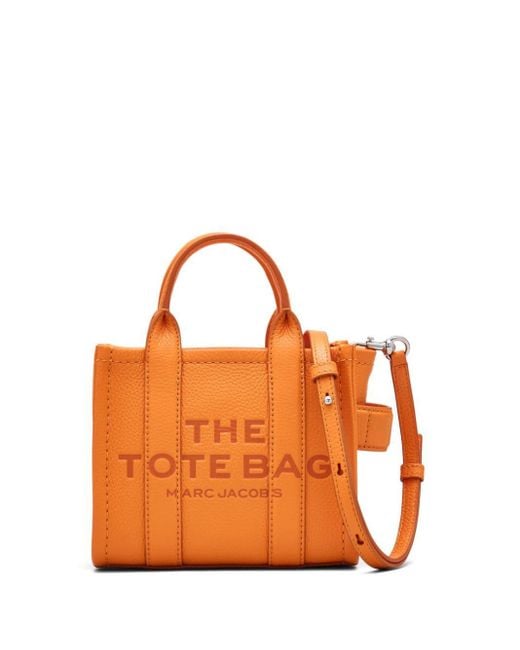 Marc Jacobs Orange The Leather Crossbody Tote Tasche