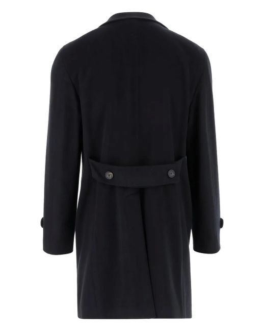 Tagliatore Blue Thomas Lapel-Pocket Wool Coat for men
