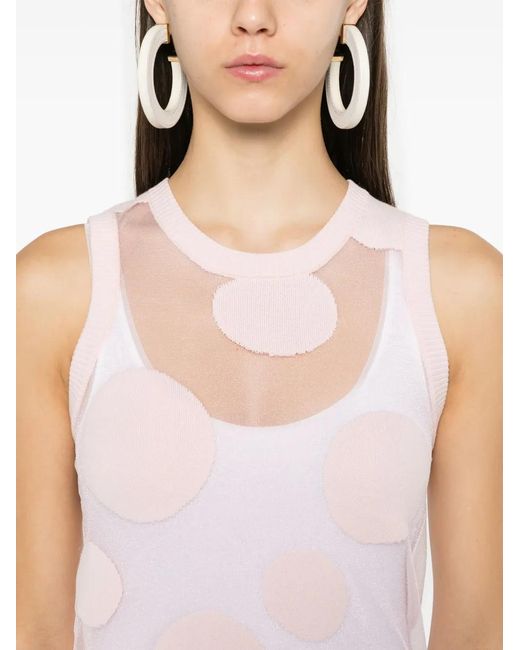 Viktor & Rolf Pink Polka-Dot Tank Top