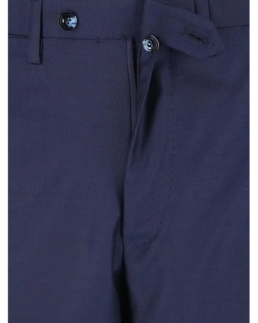 Kiton Blue Double-Breasted Suit for men