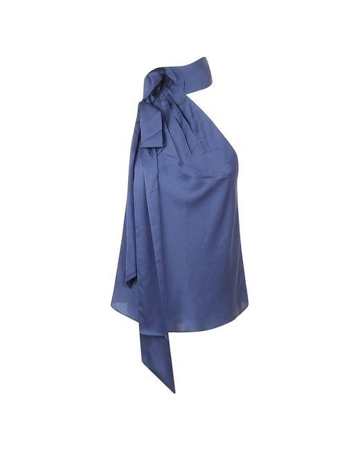 Ralph Lauren Blue Blouse Charmeuse
