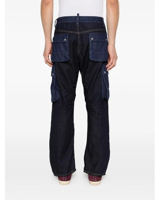 DSquared² Blue Relaxed Fit Denim Jeans for men