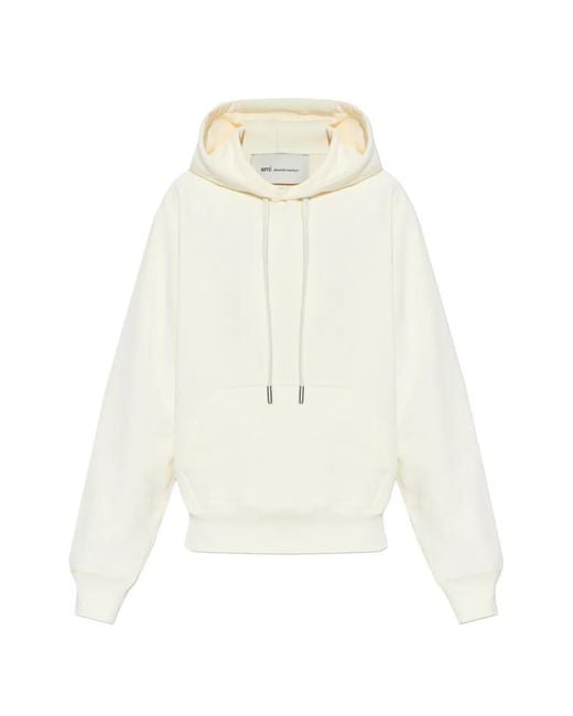 AMI White Ami De Coeur Raglan-Sleeve Hoodie