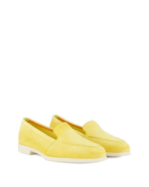 Santoni Yellow Loafers
