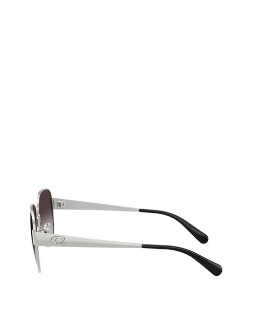 COACH Gray Pilot-Frame Sunglasses