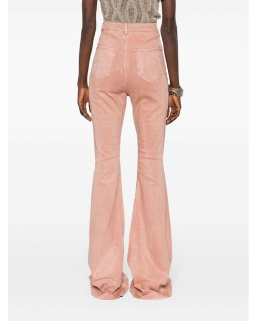 Rick Owens Pink Bolan High-rise Bootcut Jeans
