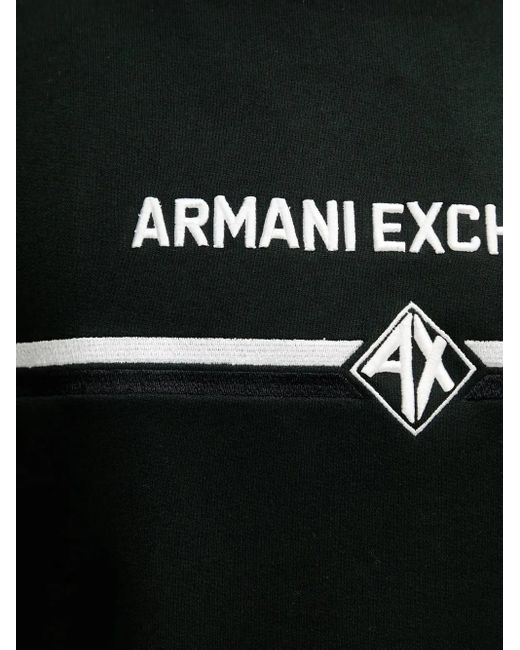 メンズ ARMANI EXCHANGE ロゴ スウェットシャツ Black