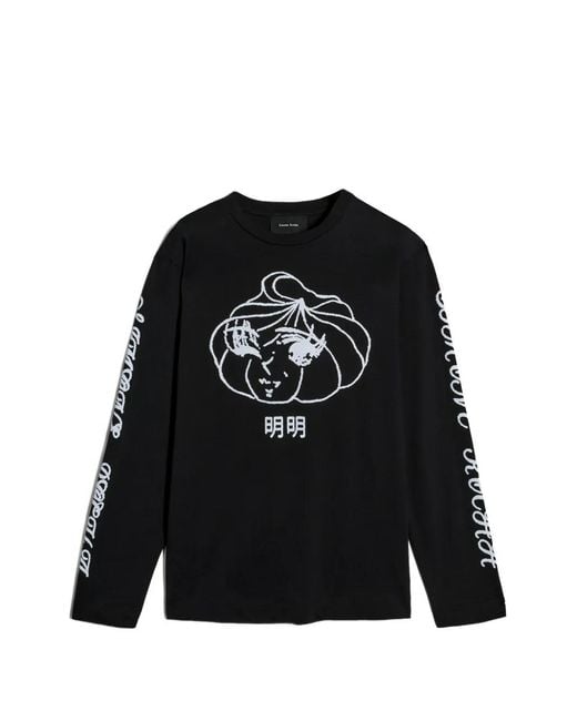 Simone Rocha Black T-Shirt À Manches Longues