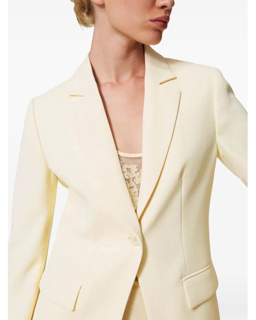 Twinset Natural Crepe Blazer