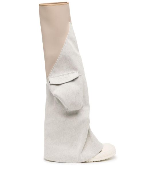 Rick Owens Cargo Fetish Knee-length Boots in White for Men Rick Owens Cargo Fetish Knee-length Boots in White for Men