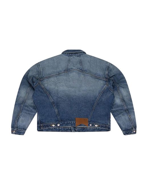 Rhude Blue Button-Fastening Denim Jacket for men