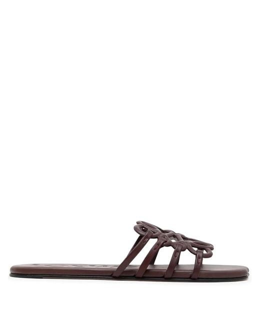 Loewe White Cut-Out Strap Sandals