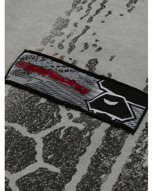 Aape By A Bathing Ape Gray Graphic-Print T-Shirt for men