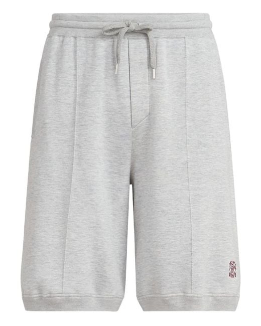 BRUNELLO CUCINELLI グレーショートパンツ Brunello Cucinelli メンズ グレー ショートパンツ 【公式通販】