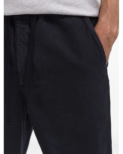 Norse Projects Blue Drawstring Cotton-Linen Trousers for men